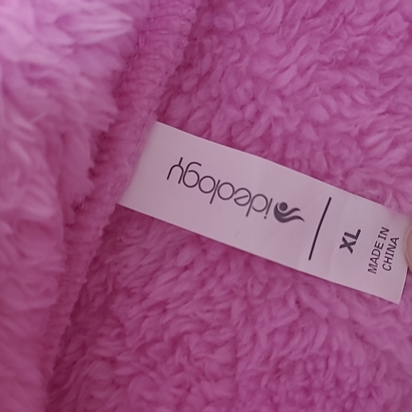 New! Ideology Big Girls Purple/Pink Sherpa Quarter-Zip Pullover XL (16) - Picture 6 of 8